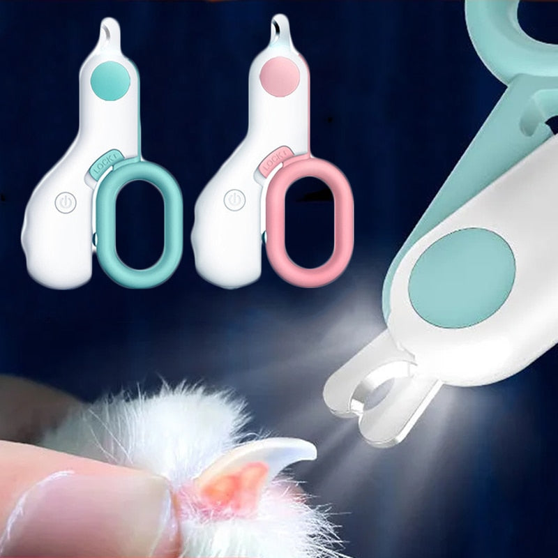 Professional Pet Nail Clippers Led Light Animal Care Grooming Tools Pet Products