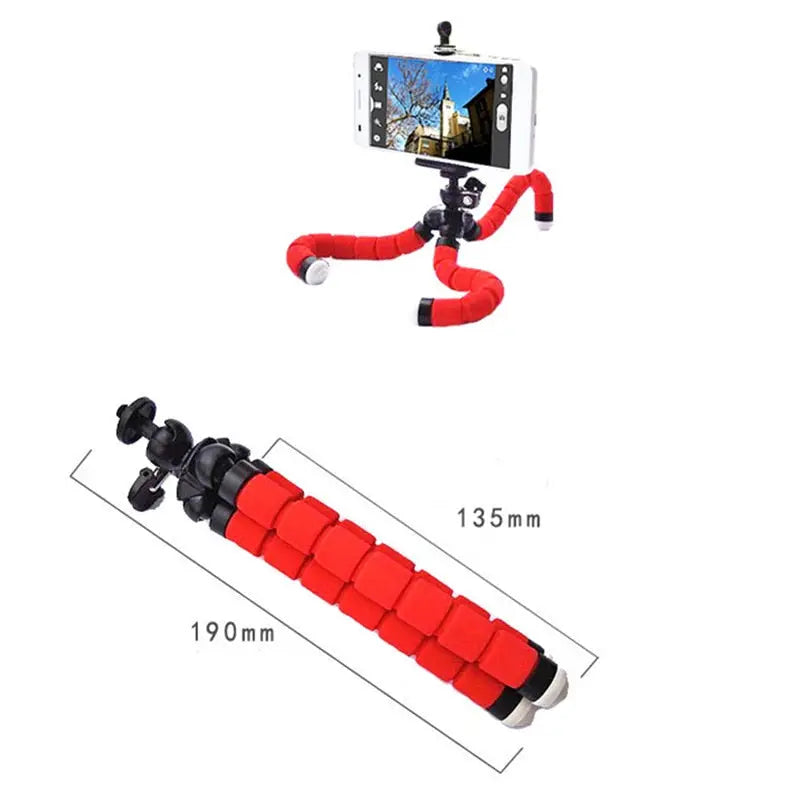 Tripod for Camera Mini Flexible Octopus Tripod for Xiaomi Huawei Phone Clip with Sponge Tripod Adjustable Cellphone Tripod.