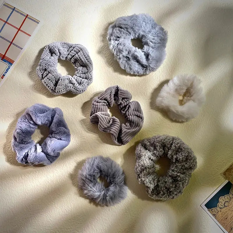 Women Hair Scrunchies Velvet Solid Color Hair Band for Girls Ponytail Holder Rubber Bands Hair Ties Hair Accessories.