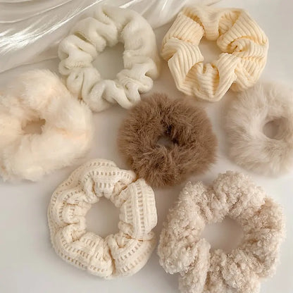 Women Hair Scrunchies Velvet Solid Color Hair Band for Girls Ponytail Holder Rubber Bands Hair Ties Hair Accessories.