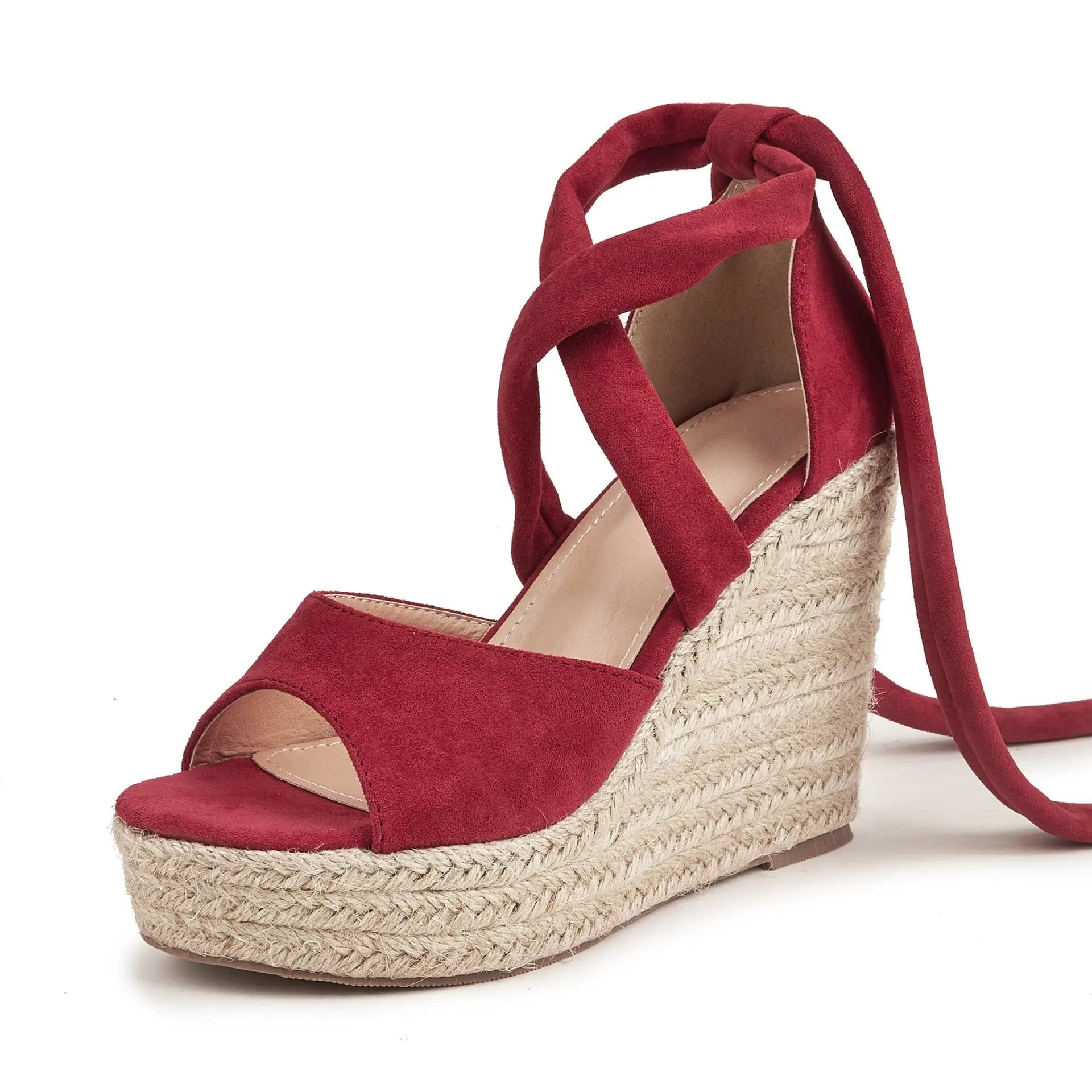 Women's Summer Foreign Hemp Bottom slope High Heels.