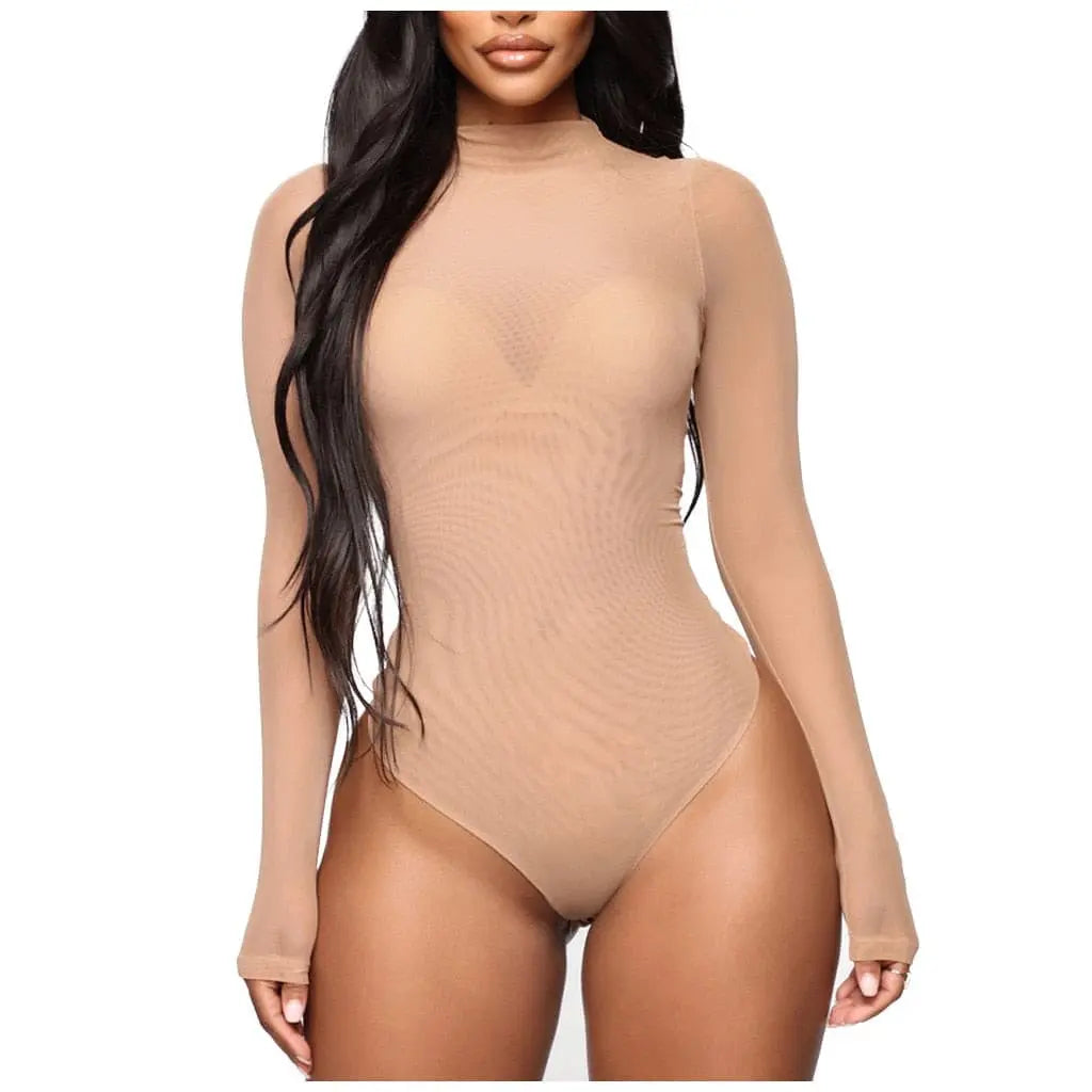 Women's Underwear One Piece Lace Mesh Sexy Lingerie Long Sleeve Bodysuit Sexy Mujer Teddies Erotic Costumes Porno Sex Lenceria.