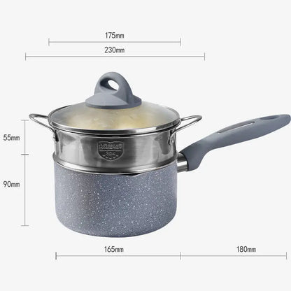 Yang Chen does not stick to baby rice stone milk pot baby hot milk pot electric cooker universal 16cm steamer complementary food home.