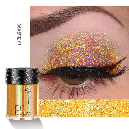 Beyprern 36 Colors Glitter Eyeshadow Waterproof Metallic Diamond Eyeshadow Palette Prismatic Powder Pigment Eye Makeup Cosmetic TSLM2.