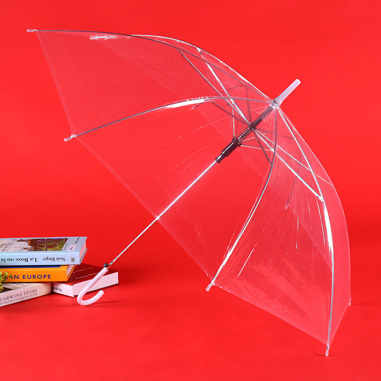 Optimize product title: Wholesale Manufacturer of Long-handle Transparent Umbrellas