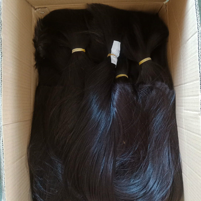 Fake sending spot matted fiberizable raw material high temperature wire uncovered processing hair black long straight hair wholesale - GOLDEN TOUCH APPARELS WOMEN