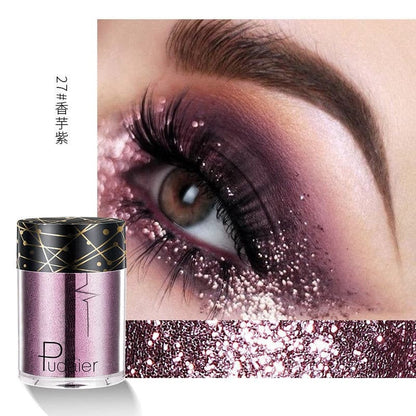 Beyprern 36 Colors Glitter Eyeshadow Waterproof Metallic Diamond Eyeshadow Palette Prismatic Powder Pigment Eye Makeup Cosmetic TSLM2.