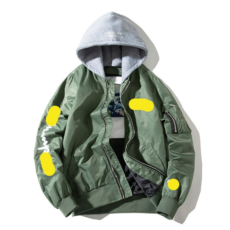 High Street Embroidery MA1 Pilot Jacket WITH Hood