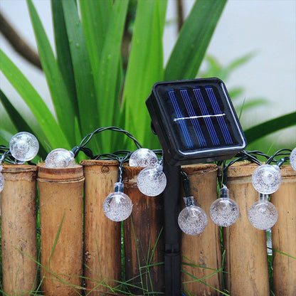 Bubbleball 30LED Outdoor Solar String Crystal Pearl Lantern Christmas Light Garden Garden Decoration Strings