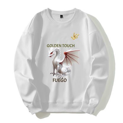 GOLDEN TOUCH FUEGO Silver fox fleece thermal hoodie