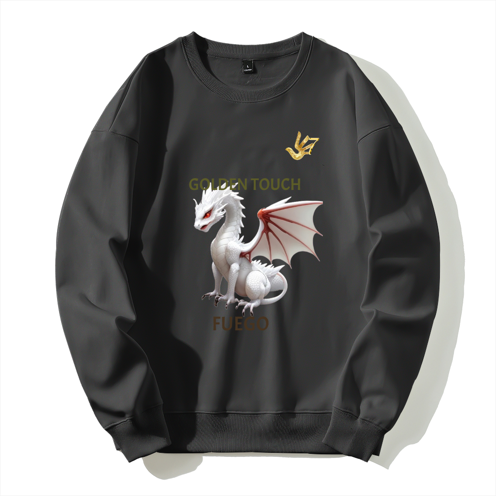 GOLDEN TOUCH FUEGO Silver fox fleece thermal hoodie