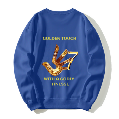 GOLDEN TOUCH WITH A GODLY FINESSE Silver fox fleece thermal hoodie