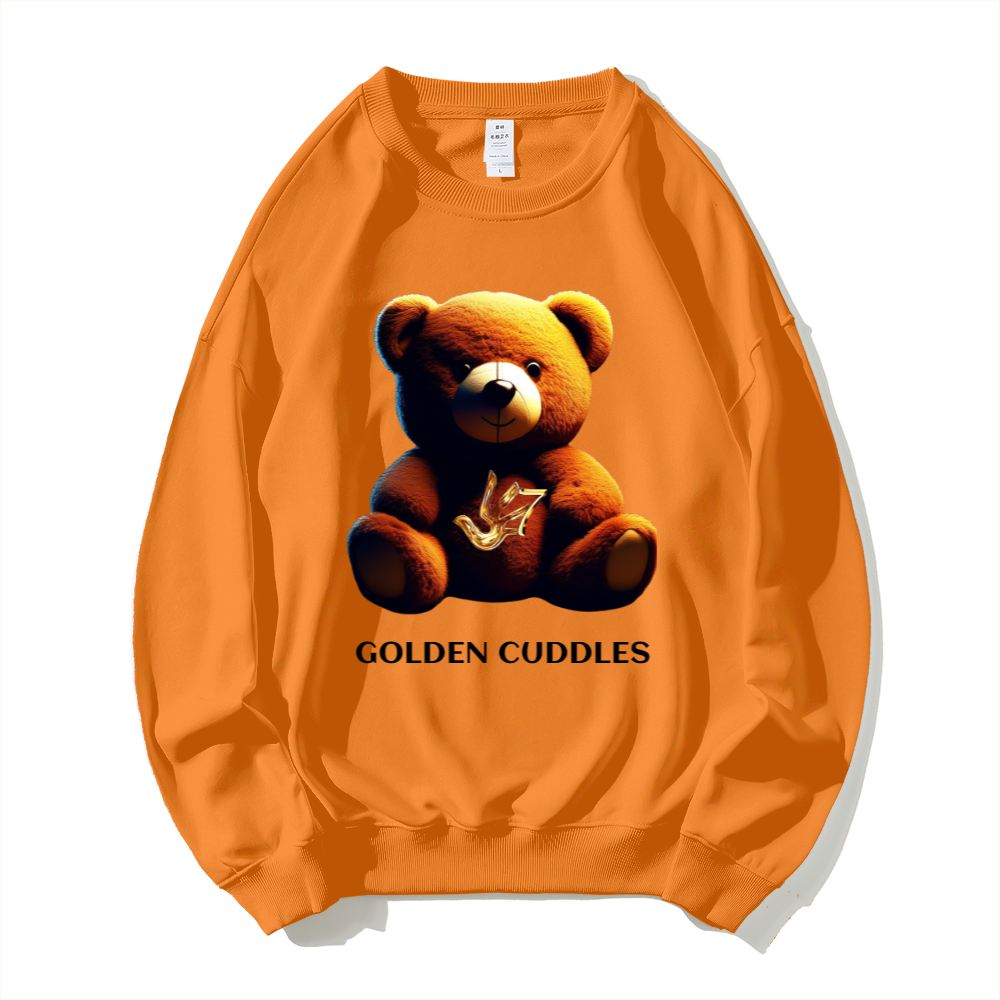 GOLDEN TOUCH /GOLDEN CUDDLES Dropped Shoulder Trend Crew Neck Hoodie