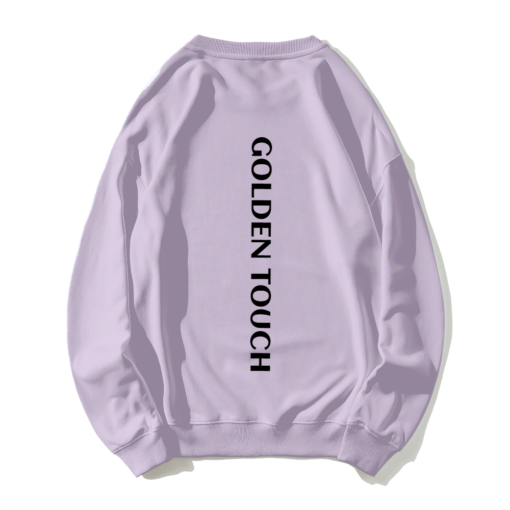 GOLDEN TOUCH /GOLDEN CUDDLES Dropped Shoulder Trend Crew Neck Hoodie