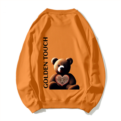 GOLDEN TOUCH LOVE IS EVOLUTION Dropped Shoulder Trend Crew Neck Hoodie