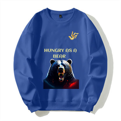 GOLDEN TOUCH HUNGRY AS A BEAR Silver fox fleece thermal hoodie(1)