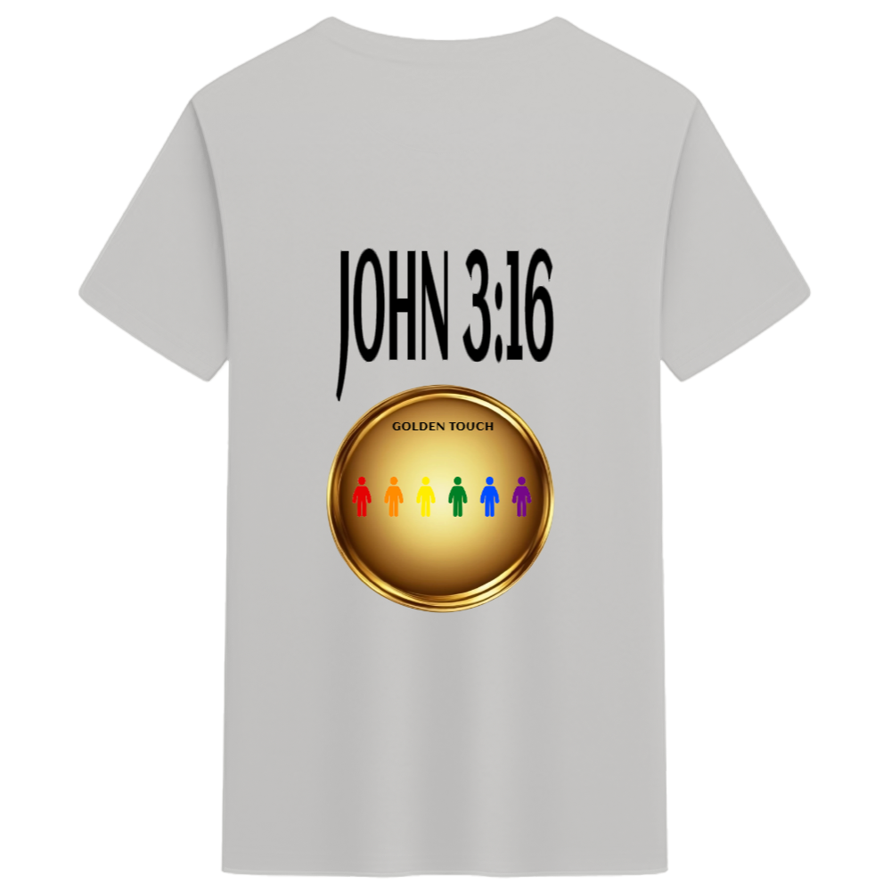GOLDEN TOUCH WITH A GODLY TOUCH JOHN 3:16 Unisex Cotton Tee