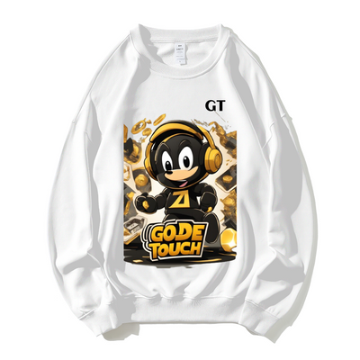 GOLDEN TOUCH GAMING GODE TOUCH Dropped Shoulder Trend Crew Neck Hoodie