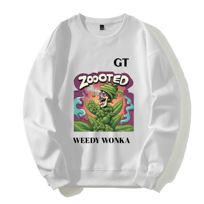 WEEDY WONKA ZOOTED 420 3rd edition Silver fox fleece thermal hoodie