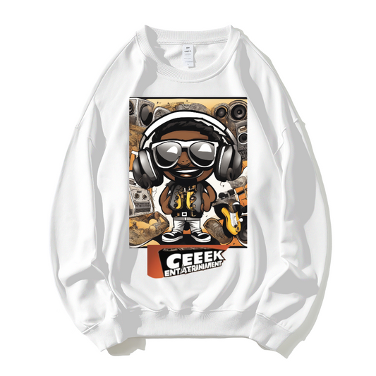 GEEKED ENTERTAINMENT (GKE )Dropped Shoulder Trend Crew Neck Hoodie