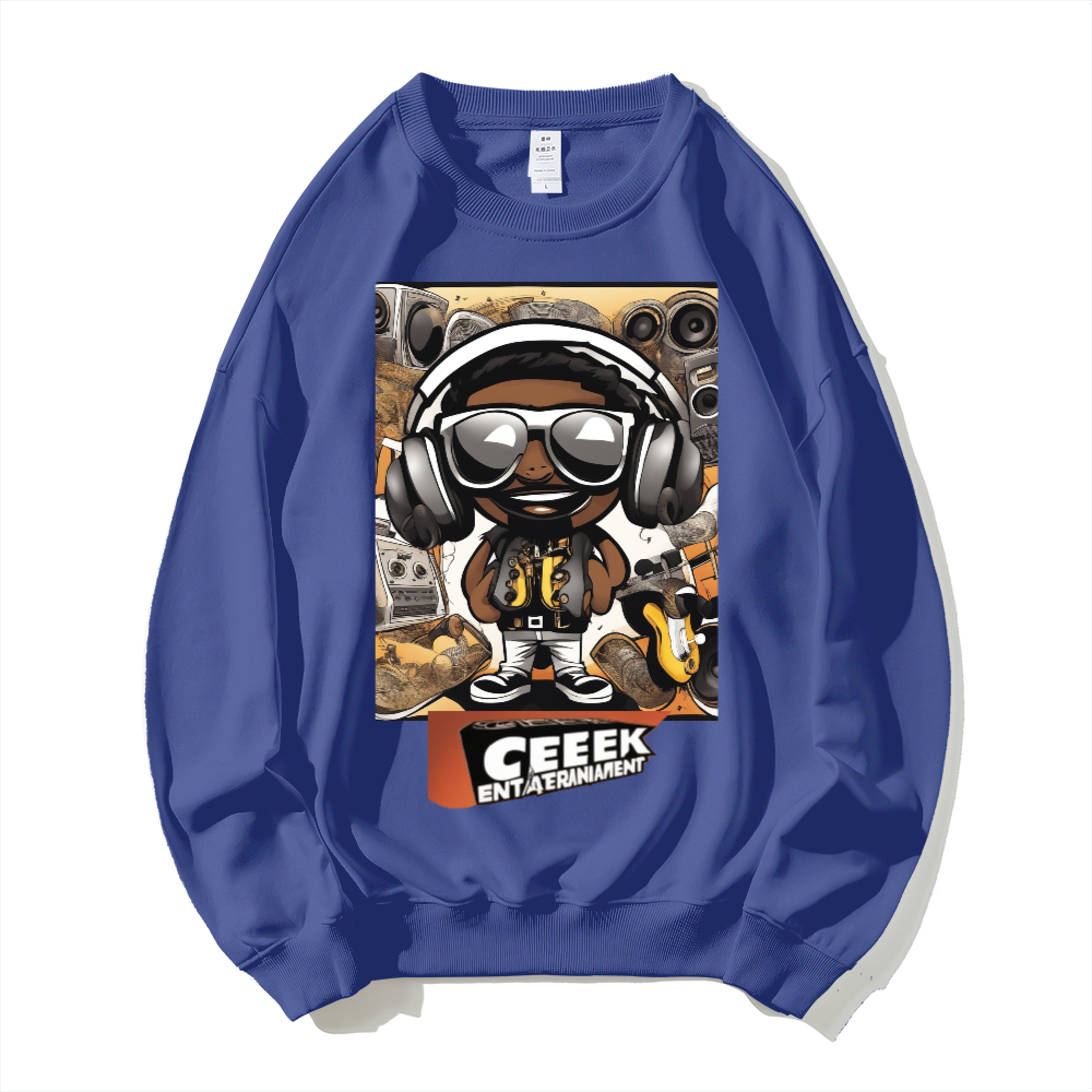 GEEKED ENTERTAINMENT (GKE )Dropped Shoulder Trend Crew Neck Hoodie