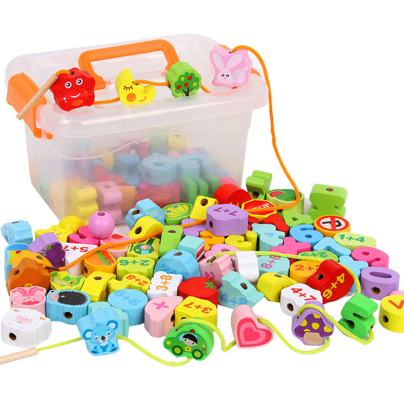 "Educational Bead Toy for Kids - Colorful DIY Set for Early Learning and Developing Fine Motor Skills"