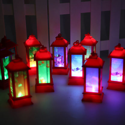 Christmas Falls Decoration props Fireer Lighthouse LED Electronic Candle Lamp Santa Lights Decoration