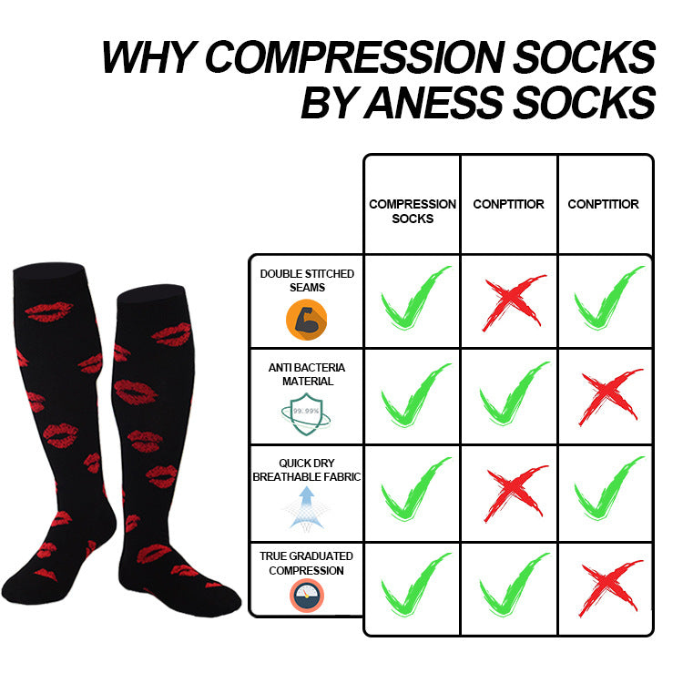 High-Performance Compression Socks for Outdoor Cycling and Sports - Elastic, Compressed, Pressure, Spot Socks