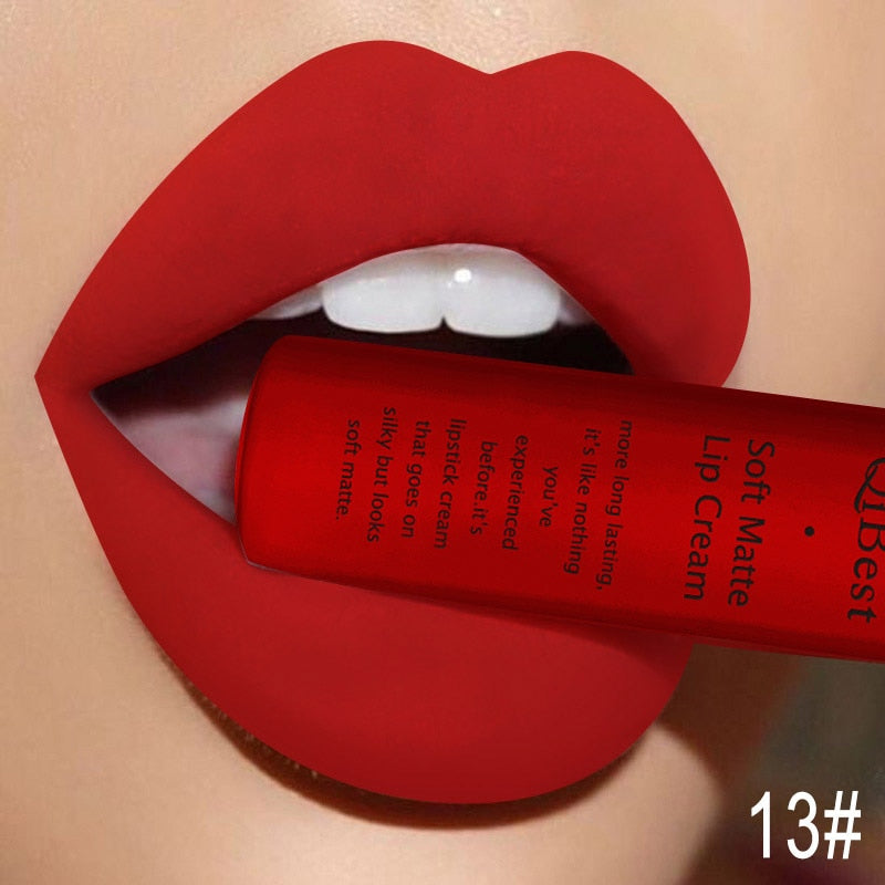 Geumxl Brand 34 colors Lip Gloss Long Lasting Red Lips Matte Lipstick Liquid Lip Tint Cosmetic Nude Velvet Lipstick Matte Lip Makeup.