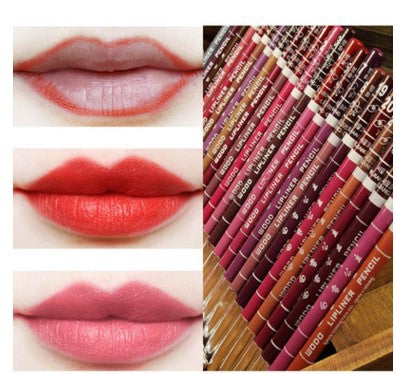 Hot Snow Princess Lips Deep Coffee Brown Black Rose Red Eye Pen 28 Color Lips.