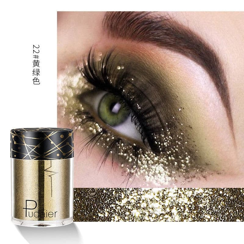 Beyprern 36 Colors Glitter Eyeshadow Waterproof Metallic Diamond Eyeshadow Palette Prismatic Powder Pigment Eye Makeup Cosmetic TSLM2.