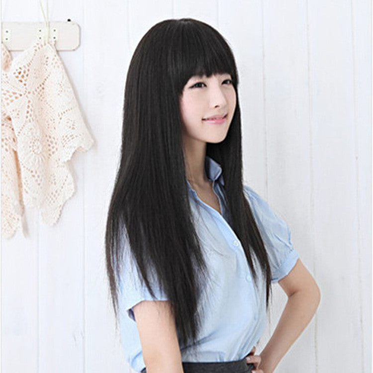 Chang Diqi Liu Hai Chang sent a female fluffy temperament long straight hair fake real person wig set custom wholesale.