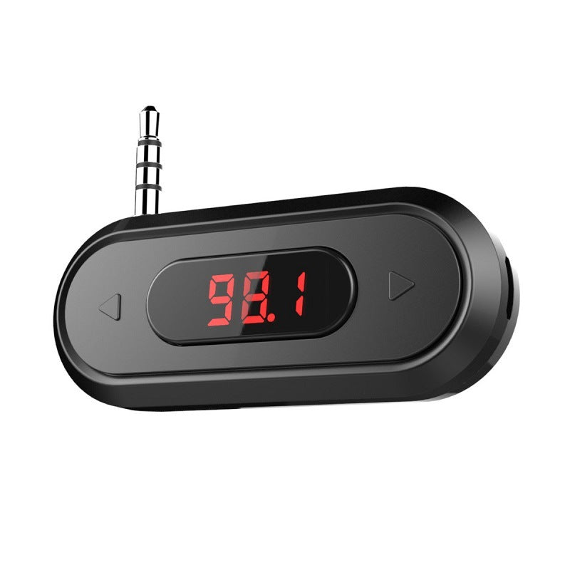 Wireless Car FM Transmitter - 3.5mm Audio Headphone Jack, for Mobile Phones and Tablets (Model DSER107)