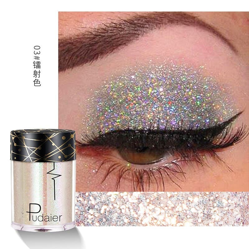 Beyprern 36 Colors Glitter Eyeshadow Waterproof Metallic Diamond Eyeshadow Palette Prismatic Powder Pigment Eye Makeup Cosmetic TSLM2.