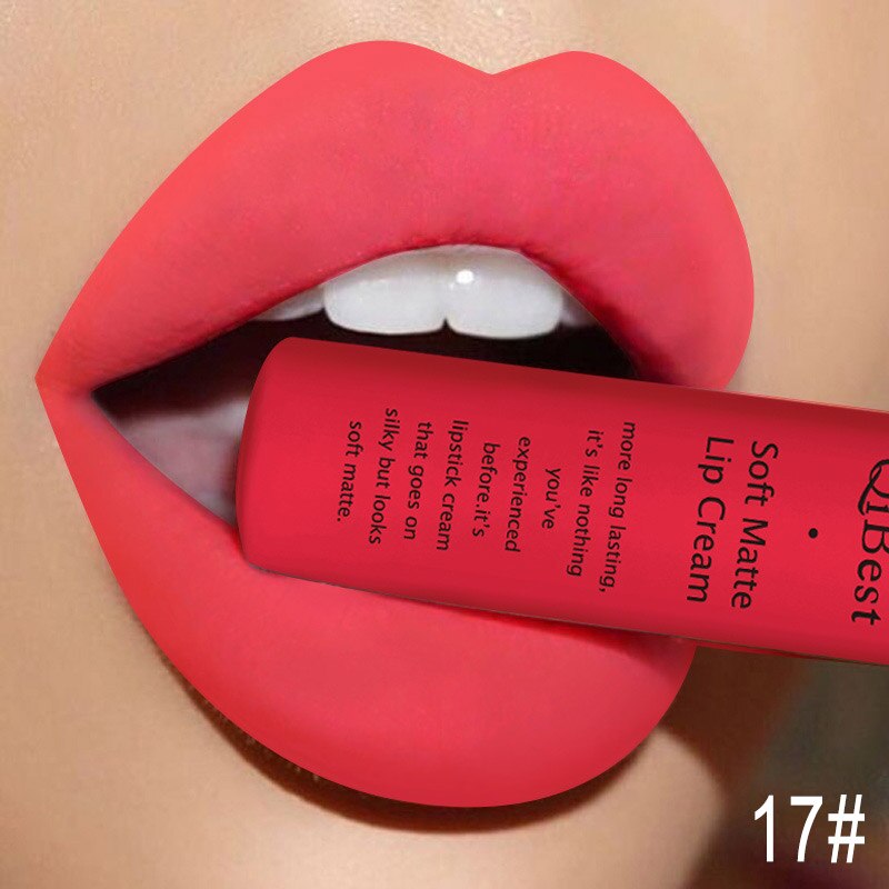 Geumxl Brand 34 colors Lip Gloss Long Lasting Red Lips Matte Lipstick Liquid Lip Tint Cosmetic Nude Velvet Lipstick Matte Lip Makeup.