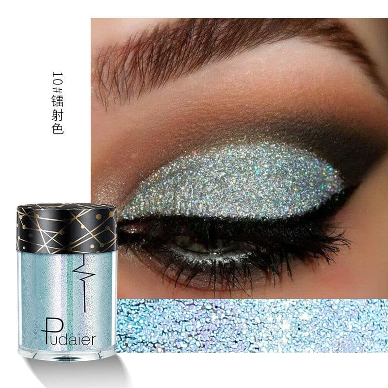 Beyprern 36 Colors Glitter Eyeshadow Waterproof Metallic Diamond Eyeshadow Palette Prismatic Powder Pigment Eye Makeup Cosmetic TSLM2.