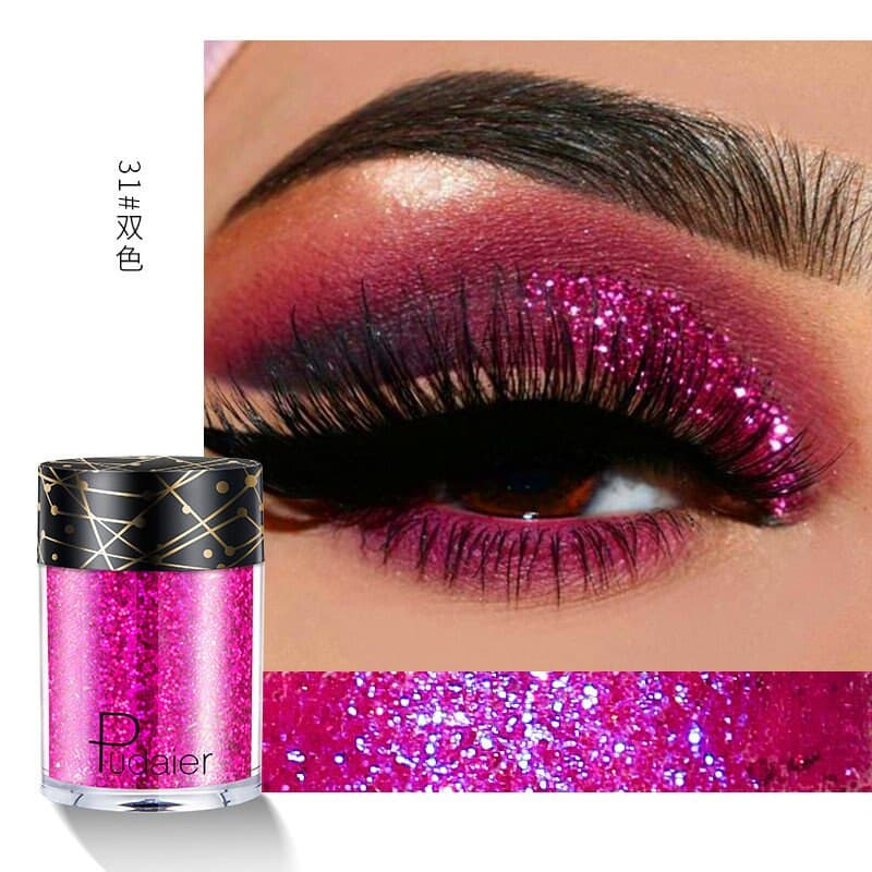 Beyprern 36 Colors Glitter Eyeshadow Waterproof Metallic Diamond Eyeshadow Palette Prismatic Powder Pigment Eye Makeup Cosmetic TSLM2.