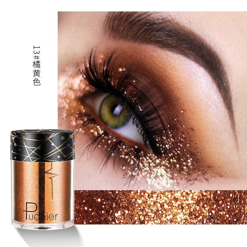 Beyprern 36 Colors Glitter Eyeshadow Waterproof Metallic Diamond Eyeshadow Palette Prismatic Powder Pigment Eye Makeup Cosmetic TSLM2.