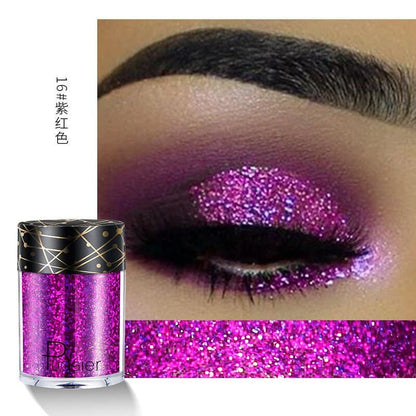 Beyprern 36 Colors Glitter Eyeshadow Waterproof Metallic Diamond Eyeshadow Palette Prismatic Powder Pigment Eye Makeup Cosmetic TSLM2.