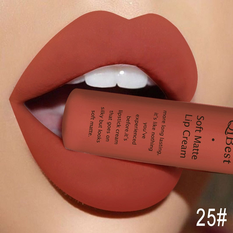 Geumxl Brand 34 colors Lip Gloss Long Lasting Red Lips Matte Lipstick Liquid Lip Tint Cosmetic Nude Velvet Lipstick Matte Lip Makeup.