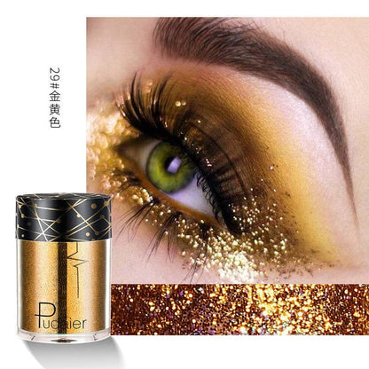 Beyprern 36 Colors Glitter Eyeshadow Waterproof Metallic Diamond Eyeshadow Palette Prismatic Powder Pigment Eye Makeup Cosmetic TSLM2.