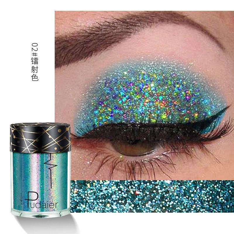 Beyprern 36 Colors Glitter Eyeshadow Waterproof Metallic Diamond Eyeshadow Palette Prismatic Powder Pigment Eye Makeup Cosmetic TSLM2.