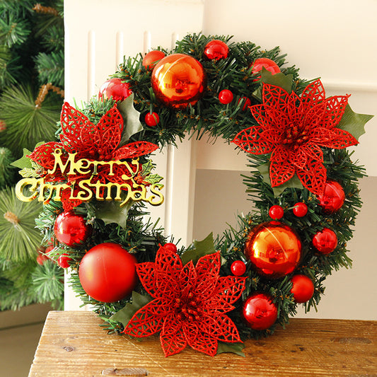 Christmas Decoration - 3D Letter Board and Triple Wreath Garland for Hotel and Mall Decoration