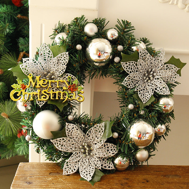 Christmas Decoration - 3D Letter Board and Triple Wreath Garland for Hotel and Mall Decoration