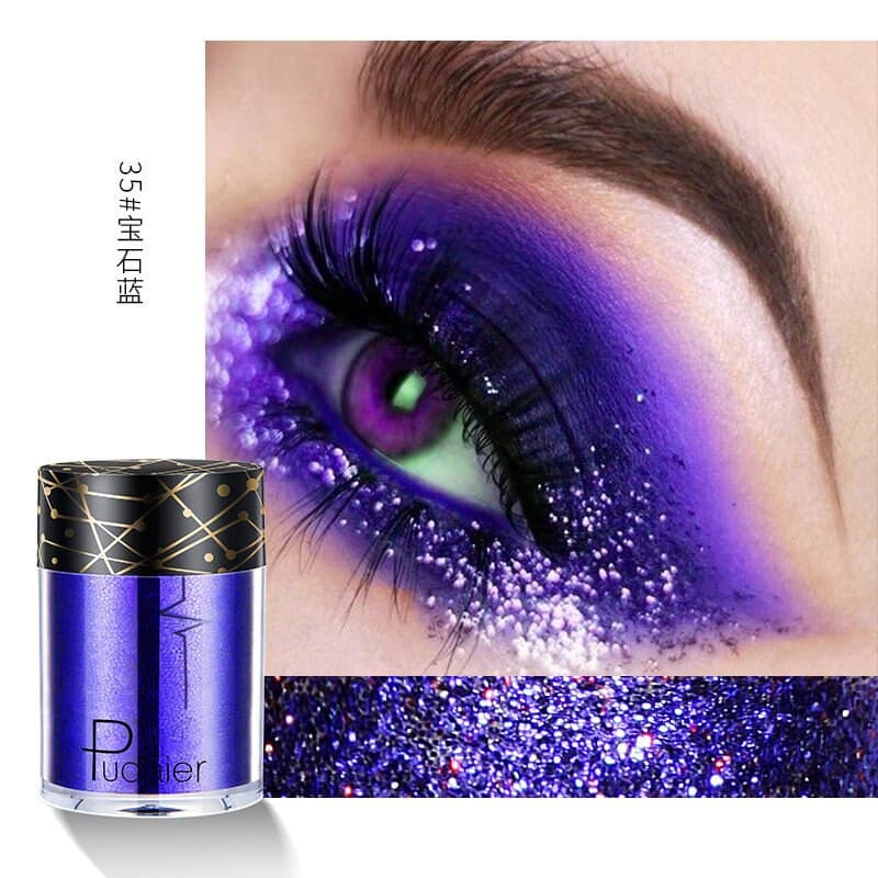 Beyprern 36 Colors Glitter Eyeshadow Waterproof Metallic Diamond Eyeshadow Palette Prismatic Powder Pigment Eye Makeup Cosmetic TSLM2.