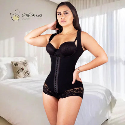 SLIMMING WOMEN FAJAS CHARMING CURVES FLATTEN ABDOMEN BODY SHAPER HIGH WAIST BODYSUIT POST LIPOSUCTION