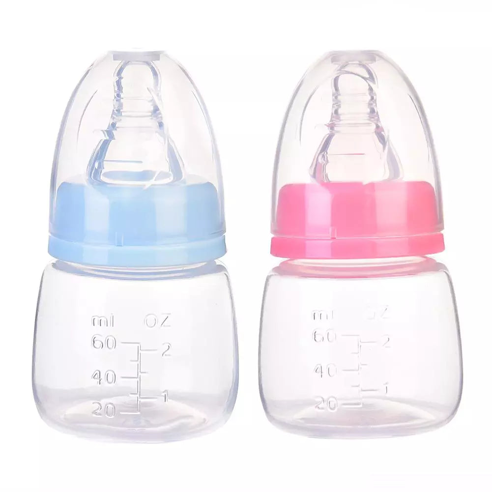 "Baby Newborn Mini Portable Feeding Nursing Bottle - 60ML, BPA Free, Safe