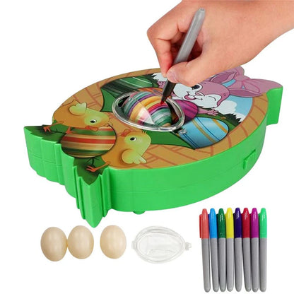 DIY Egg Decorating Set Easter Christmas Painted Egg Spinner Machine Accessories Craft Educational Toy Coloring Kit Children Gift