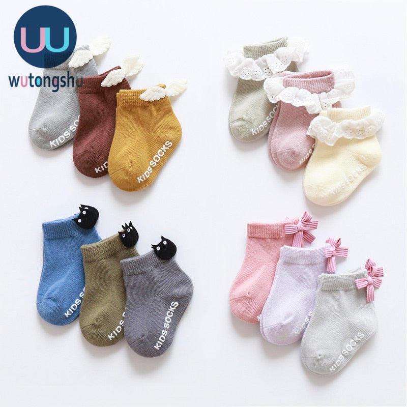3/5 Pairs Baby Socks Princess Warm Infant Socks Newborns Socks Birthday Gift for Boy Girl 0-24 Months Summer Socks For Baby.