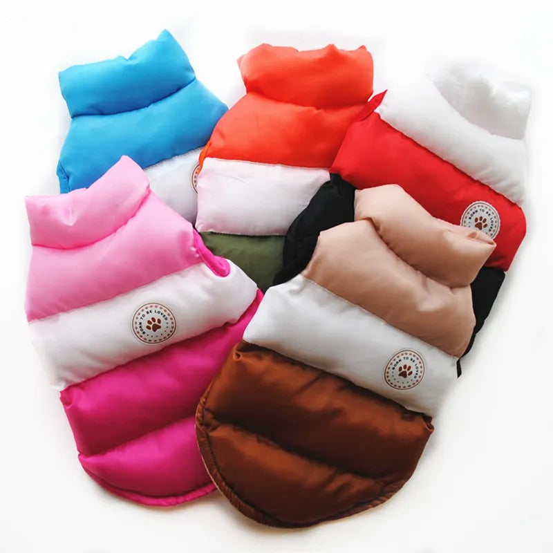 Pet Clothes Thicken Pet Coats Waterproof Dog Cat Vest Jacket